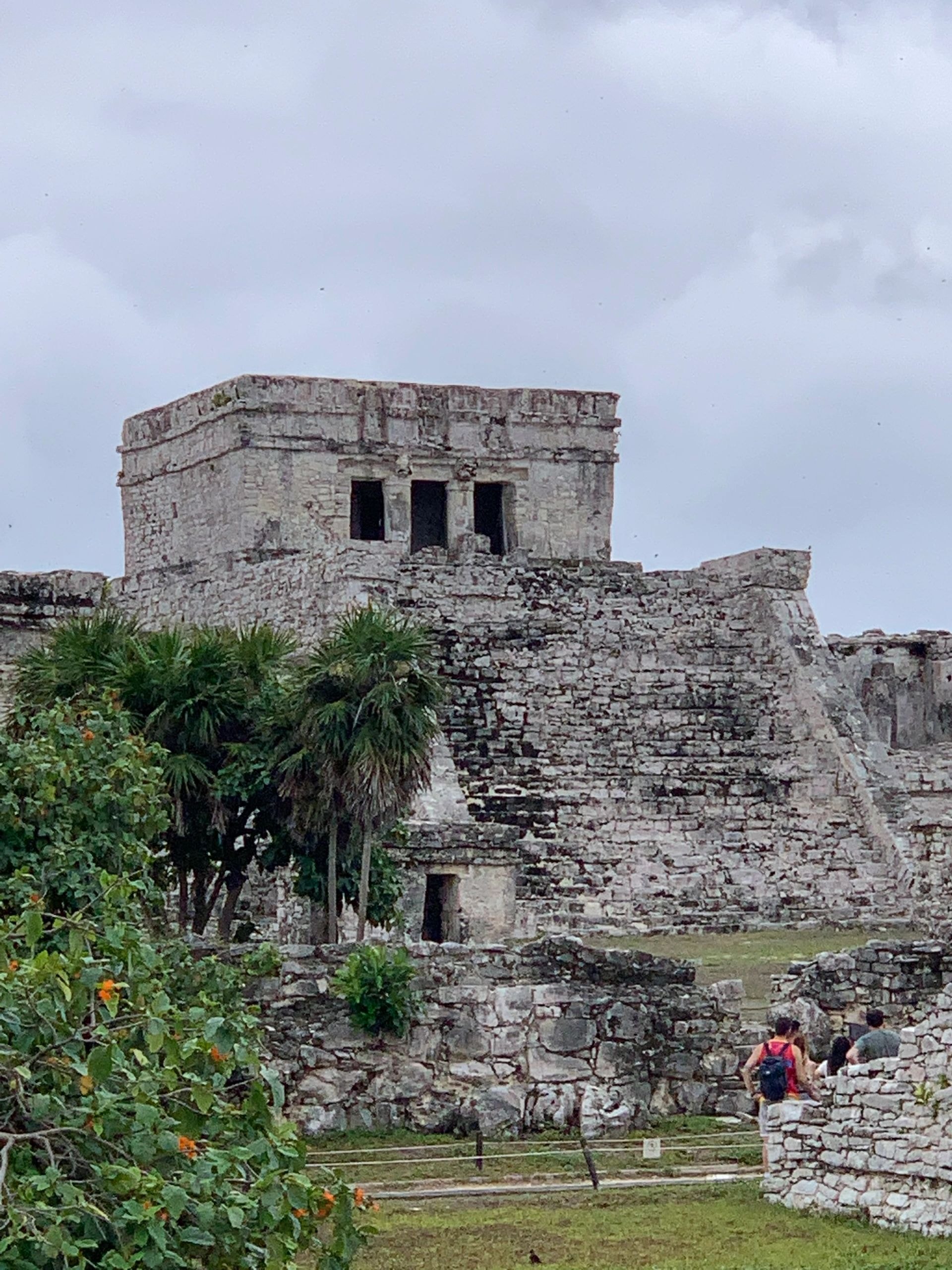 Ancient Mayan stone fortress ruins