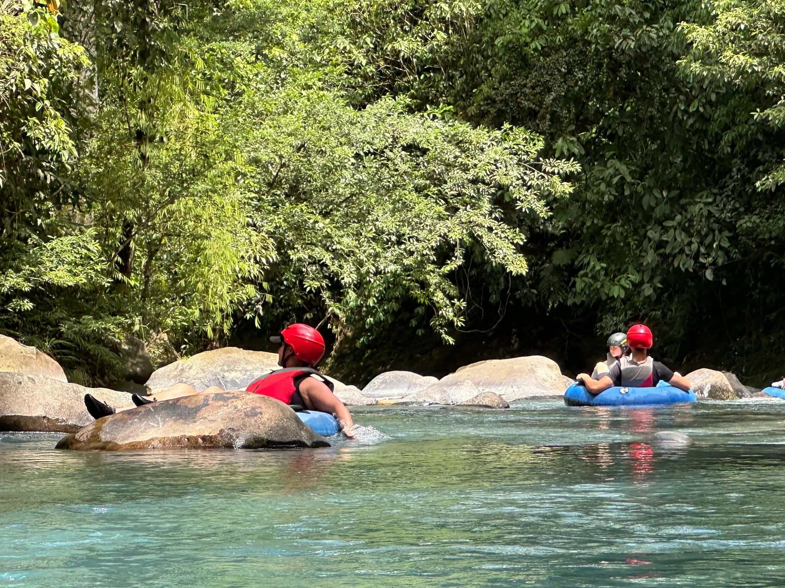 River tubing adventure tropical forest